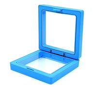 Tiardey 10PCS 3D Floating Frame Display Holder Stands PE Film Transparent Jewelry Storage Box Anti Tarnish Coin Holder - Blue