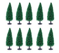 Tiardey 10pcs 4.5inch Model Christmas Trees Mini Trees Miniature Forest Railroad Scenery Pine Trees Architecture Trees For DIY Scenery Landscape