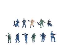 Tiardey 11PCS 1:43 Model Train People Passengers Plastic Mini People Like SWAT Appearance for Miniature Scenes Micro Landscape