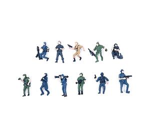 Tiardey 11PCS 1:43 Model Train People Passengers Plastic Mini People Like SWAT Appearance for Miniature Scenes Micro Landscape