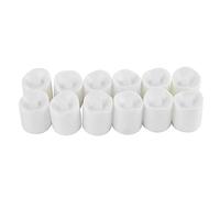 Tiardey 12pcs Led Tea Light Plastic Candles Light,Bright Flickering Operated Tea Lights for Seasonal and Festival Celebration - Cool White
