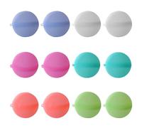 Tiardey 12PCS Reusable Water Balloons for Kids Adults Easy Quick Fill Water Bombs Silicone Water Balls Latex-Free Silicone Summer Fun Outdoor Pool Toys Party Supplies
