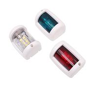 Tiardey 12V Mini LED Navigation Light Lamp LED Signal Lamp For Boat Yacht Mini Starboard/Port Navigation Light -Red,White,Green,Three Colors