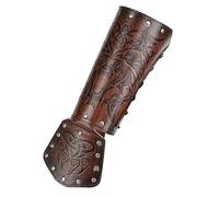 Tiardey 1Pair Viking Wrist Guard Medieval Knight Style Gauntlet Viking Costume Men for Theatrical Performance Cosplay Halloween Costume