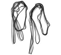 Tiardey 2 Pcs Daisy Chain,110cm Yoga Hammock Extension Strap,Strong Climbing Sling,Multi Loops Adjustable Nylon Yoga Exercise Band for Stretching,Pilates,Fitness Workout