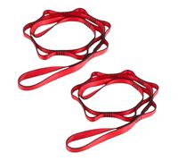 Tiardey 2 Pcs Daisy Chains, Yoga Hammock Extension Strap, Adjustable Climbing Sling Fitness Pilates and Exercise Extend Band Red