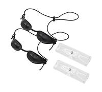 Tiardey 2 Pcs Safety Goggles Beauty Instrument Eye Protection Goggles Tanning Eyewear Eyepatch Eye Shields for IPL UV Infrared LED Light Therapy Sunbathing on The Beach