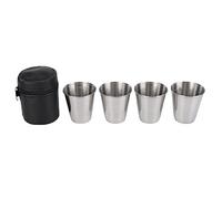 Tiardey 2 Sets 70ML/2.3oz ?Stainless Steel Shot Glass Espresso Shot Cups Barware Drinking Vessel for Bar Home Outdoor etc.