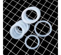 Tiardey 20 Pcs Wide Mouth Silicone Sealing Rings,White Airtight Leak Proof Replacement Gaskets for Mason Jar Lids(3.39In + 2.76in)