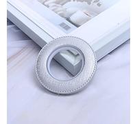 Tiardey 25 Pcs Curtain Grommets, Checkered texture Curtain Eyelet Rings Inner Diameter 1-9/16"(40mm) Nanoscale Low Noise Ring (Silver)