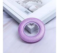 Tiardey 25 Pcs Curtain Grommets, Checkered texture Curtain Eyelet Rings Inner Diameter 1-9/16"(40mm) Nanoscale Low Noise Ring (Purple)