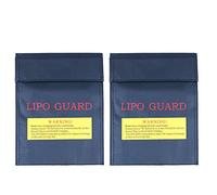 Tiardey 2Pcs 7 x 9 inch Safe Bag Fireproof Guard Sleeve Sack Explosion-proof Safety Pouch for Charge and Storage - Black