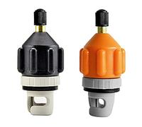 Tiardey 2pcs Inflatable Boat Air Pump Converter,for Inflatable Boat,Stand Up Paddle Board,Inflatable Bed,Surf Paddl - Orange & Black