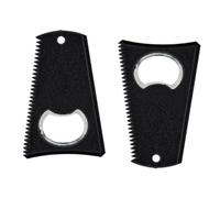 Tiardey 2pcs Portable Surfboard Wax Comb Remover with Bottle Opener Function Surfboard Board Comb Scraping Wax Comb for Surfing Accessories Black PVC Material Easy to Carry