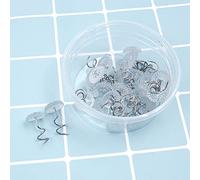 Tiardey 30 Pcs Fixed Torsion Nail Stainless Steel Transparent Head Spiral Needle DIY Handmade Decorative Blanket Sofa Bed Skirt Fastening Accessories