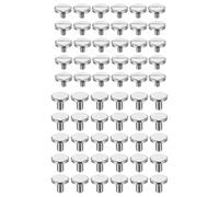 Tiardey 30 Set Chicago Screws Slotted Binding Bolts Rivets M4 10mm Flat Head Bevel Nuts With Slotted Male Pin Screws For Belts Scrapbook Albums Silver