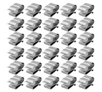 Tiardey 30pcs Stainless Steel Solar Panel Cable Clips Trailer Wire Clips - 6 Square 2 Lines