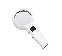 Tiardey 30X Magnifying Glass with Light,Handheld Large Magnifying Glass 12 LED Illuminated Lighted Magnifier for Macular Degeneration,Seniors Reading,Soldering,Inspection,Coins,Jewelry,Exploring