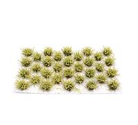 Tiardey 32pcs Static Grass Tuft 8 mm Self Adhesive Static Grass Railway Artificial Grass Modeling Wargaming Terrain Model - Light yellow