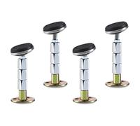 Tiardey 4 Pcs Bed Frame Anti-Shake Tool Bedside Stoppers Adjustable Threaded Fixer Rotatable Swing head for Home Bed Furniture Cabinets Wall Support (80-105mm)