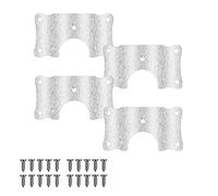 Tiardey 4 PCS Small Cabinet Hinge Base Stainless Steel Mending Plates Kit, Hinges Strengthen Repair Plate Kit for Protecting Wooden Kitchen Cabinet Door