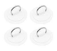 Tiardey 4pcs 3.15inch Inflatable Boat Kayak D-ring Small Round Pad/Patch Watercraft Parts Accessories Kit - White
