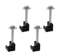 Tiardey 4Pcs Aluminum Mounting Clamps for Pickup Truck Tool Box Mount Tie Downs J Hook Crossover Tool box Pickup