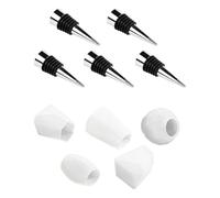 Tiardey 5 Pcs Bottle Stopper Resin Molds Irregular Crystal Epoxy Wine Stopper Moulds with 5 Bottle Stoppers Easy Demoulding for Crafting Unique Gifts