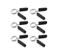 Tiardey 6 Pack Spring Collar Clips 25 mm Dumbbell Barbell Clamps Exercise Collars Barbell Clip Clamps for Olympic Weight Bar Dumbbells Gym Fitness Training