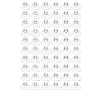 Tiardey 60 Pack Suction Cup with Cable Groove Suction Cup Bracket Transparent Suction Cup Diameter 30mm Suitable for Daily Home Decoration Holiday Party