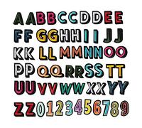 Tiardey 62 Pcs Alphabet Letter and Number Patches - Embroidered Iron on and Sew on Applique for Hats, Jacket, Shirt, Jeans, and DIY Crafts
