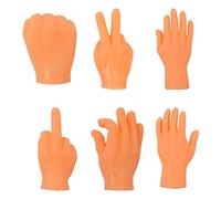 Tiardey 6PCS Tiny Hands Finger Hands Middle Finger Gifts Rock-Paper-Scissors Yeah Fist-OK Tiktok Toys