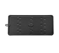 Tiardey Black 17.5"x8" Silicone Dish Drying Mats for Kitchen.Insulation pads,Counter Top Pad,Bar Mat Trivet,Heat Resistant Hot Pot Holder