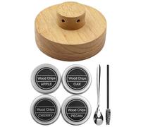 Tiardey Cocktail Smoker Kit with 4 Wood Chips Whiskey Smoker Kit for Cocktails Wine Whiskey Bourbon