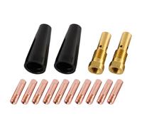 Tiardey Flux Core Airless Nozzle Tip Kit Welding Tip Bracket Gas Diffuser Kit Flux Core Nozzle Replacement Parts Welding Tip 0.8mm