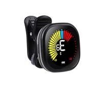 Tiardey Guitar Tuner Clip-on and Rechargeable Digital Tuner with LED Color Display for Guitar, Bass, Violin, Ukulele - Black