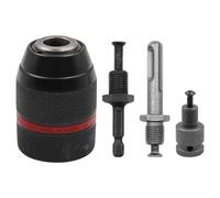 Tiardey Keyless Chuck Set, 1/2 Inch x 20UNF Drill Chuck Adapter Drill Chuck Hex Shank with SDS Adapter Accessories, Keyless Keyless Chuck for Impact Wrenches