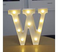 Tiardey letter lights LED symbol shape, Alphabet Plastic Marquee Table Lamps, Lighting up Words, Birthday Wedding Party Everyday Home Wall Hanging Decor-W