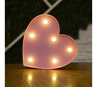Tiardey letter lights LED symbol shape, Alphabet Plastic Marquee Table Lamps, Lighting up Words, Birthday Wedding Party Everyday Home Wall Hanging Decor-Heart-shaped