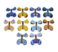 Tiardey Magic Flying Butterfly Card Clockwork Butterfly Card,Rubber Band Powered Butterfly Magic Fairy Flying Plaything for Birthday Gifts,Performance Props (Random Color,30 Pcs)