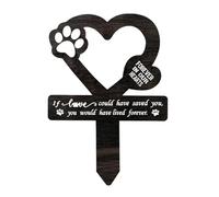 Tiardey Memorial Plaque for Dog, Dog Memorial Plaque Stake Waterproof Acrylic Grave Marker Pet Remembrance Plaque Graveside Memorial Stake