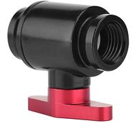 Tiardey Mini Water Cooling Valve G1/4inch Thread Internal Dentition PC Water Radiator Water Ball Valve for Computer Water Cooling System (Red Handle)