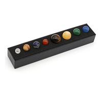 Tiardey Natural Gemstone 8 Planets with Base Handmade Desk Planets Crystal Home Decorations