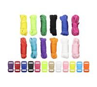 Tiardey Paracord Set,Craft Set, Paracord Rope Multifunction Includes Rope Buckle and Sewing Needles, for Outdoor Sports, Making DIY Bracelet (12 Colours Set)