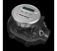 Tiardey Piggy Bank, Transparent Money Box, Modern Digital Counting Coin Bank, Large Capacity (1.8L), Accepts UK Coins, LCD Display, Plastic Material, Home Decor/Organization