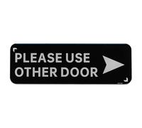 Tiardey Please Use Other Door Right Sign Acrylic Self Adhesive Door Sign Sticker Wall Plates for Office Home Business Black Directional Signage 3 x 9inch