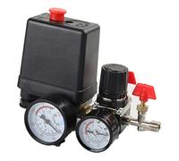 Tiardey Pressure switch Air Compressor Control Valve 90-120PSI + Pressure Regulator, Air Compressor Four-hole Square Outlet Valve 2 points Safety Valve