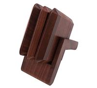 Tiardey Square Solid Wood Tea Coaster Beech Iinsulation Padwith Holder,Set of 6,Rectangle,9cm for Drinks,Coffee,Tea Cup - Black Walnut
