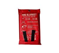 Tiardey Universal Fire Blanket,Large,Quick Unfolding with Loops,1 x 1 m Ideal For Kitchen,Office,Home,Garage,Caravan etc