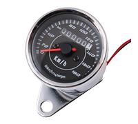 Tiardey Universal MPH Speedometer Odometer 0-180MPH for Car Motorcycle Tractor Truck with Backlight 68mm - Silver